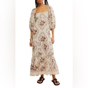 NWOT FREE PEOPLE - All the Attitude Print Lace Maxi Dress